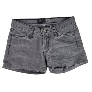 Habitual NYC LA Grey Denim Micro Shorts Cross Pocket  Size 26 Low Rise Y2K Style